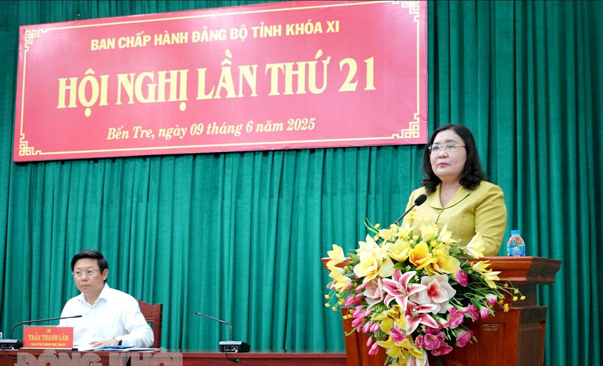 Thông báo kết quả Hội nghị lần thứ 21 Ban Chấp hành Đảng bộ tỉnh Bến Tre khóa XI